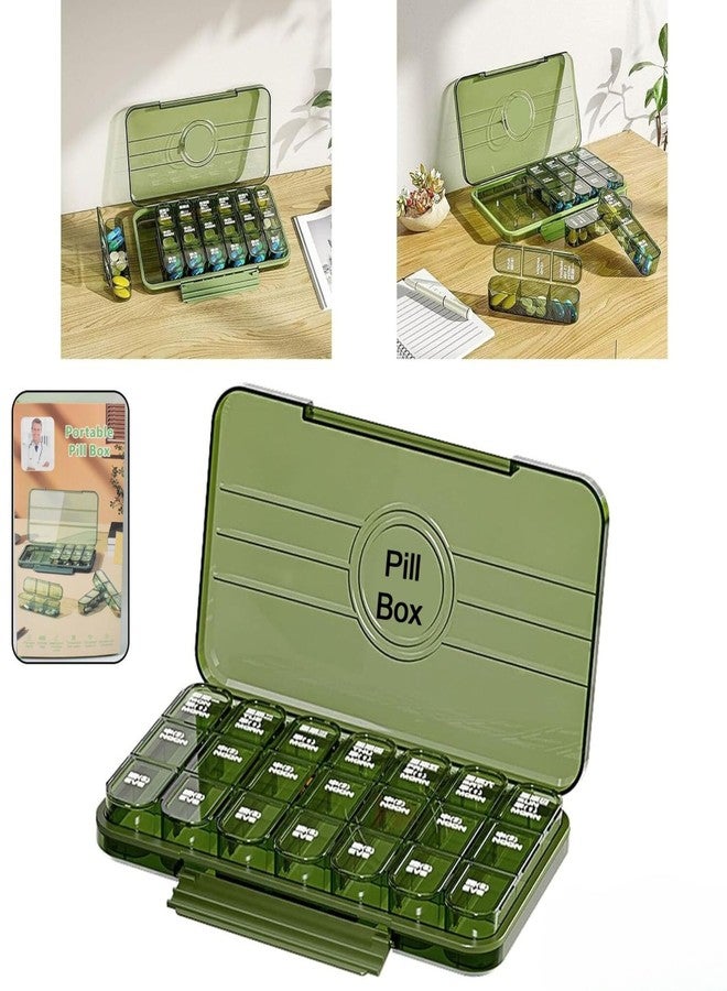 Sangpri Weekly Pill Organizer 7 Day, 3 Times a Day | Portable Travel Pill Box with Compartments | Moisture-Proof Medicine Case for Vitamin, Pills, Supplements - Image 4